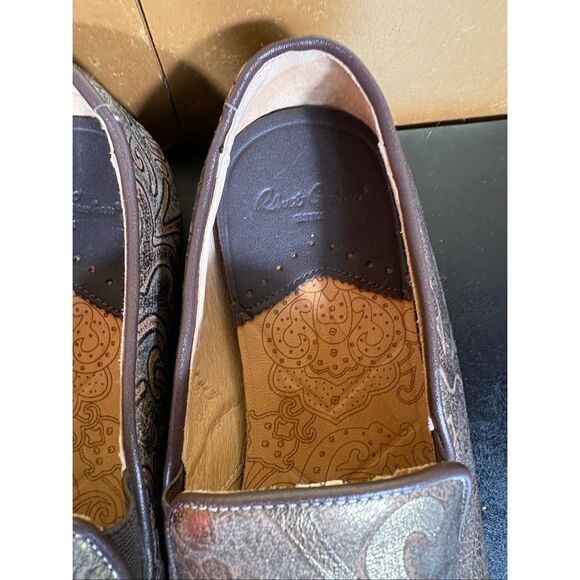 Robert Graham gold leaf foil loafers size 9.5 main image 9